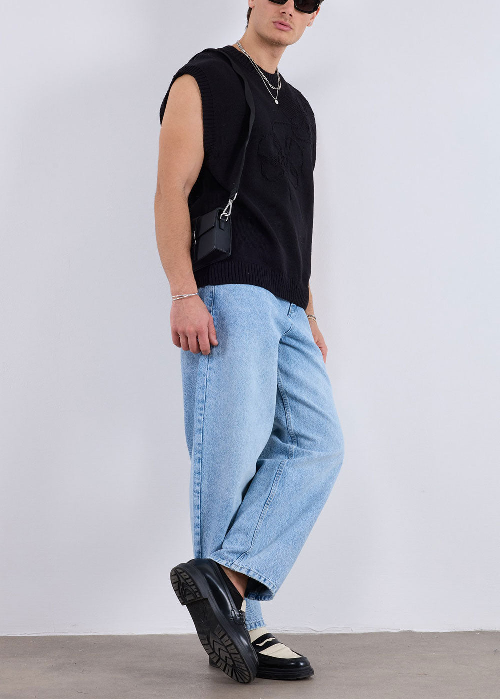 Oversized Πλεκτό Γιλέκο Orchid – Μαύρο – 6