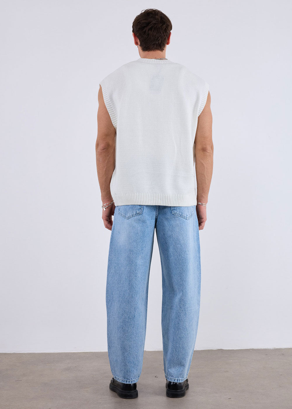 Oversized Πλεκτό Γιλέκο Orchid – Εκρού – 5