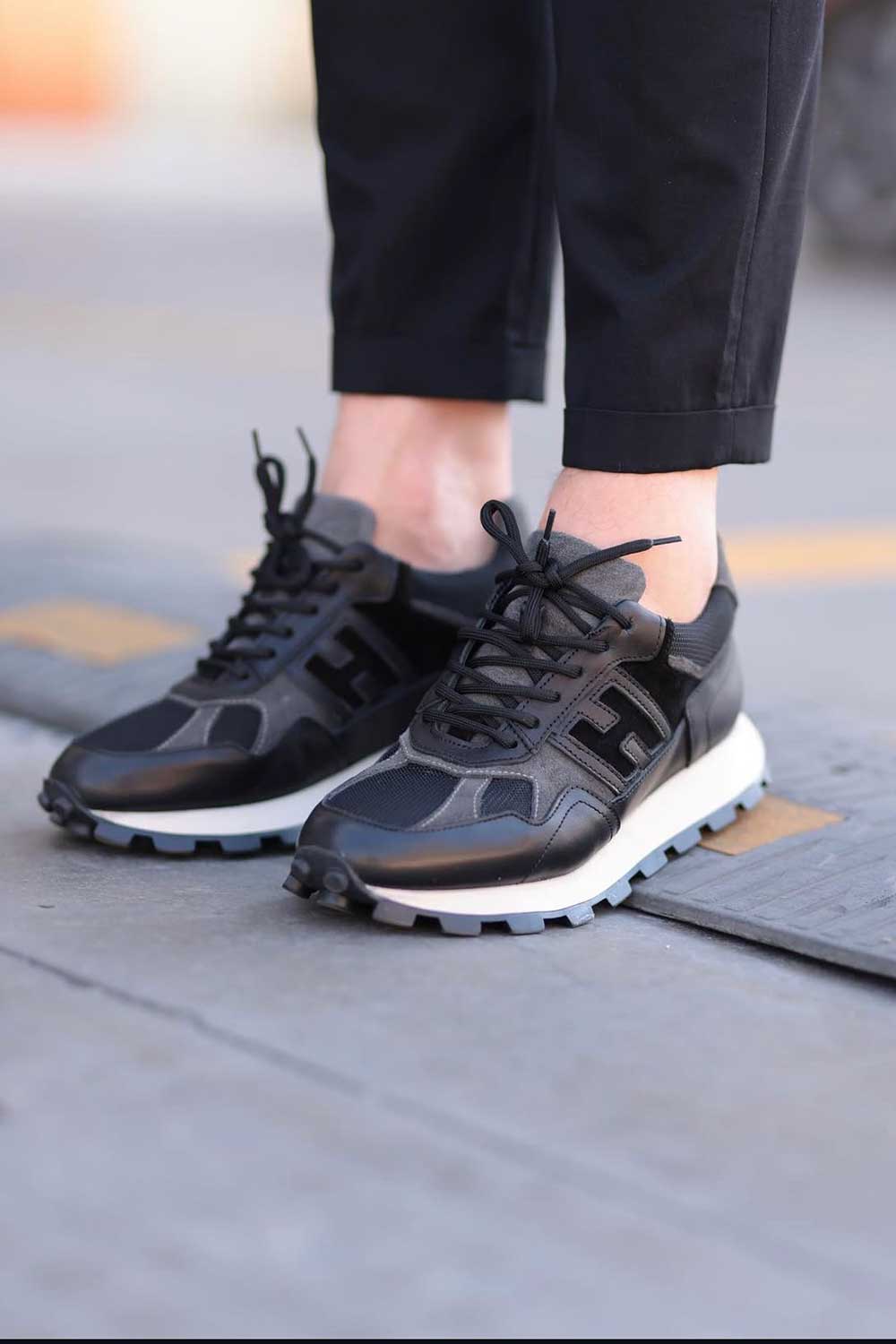 Αθλητικά Παπούτσια Suede Retro Runner Studio – Μαύρο