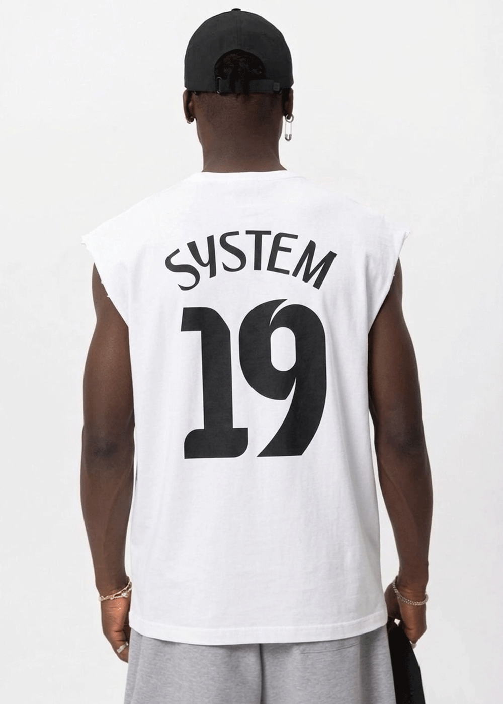 Off System Oversized Αμάνικο T-Shirt - Λευκό – 2