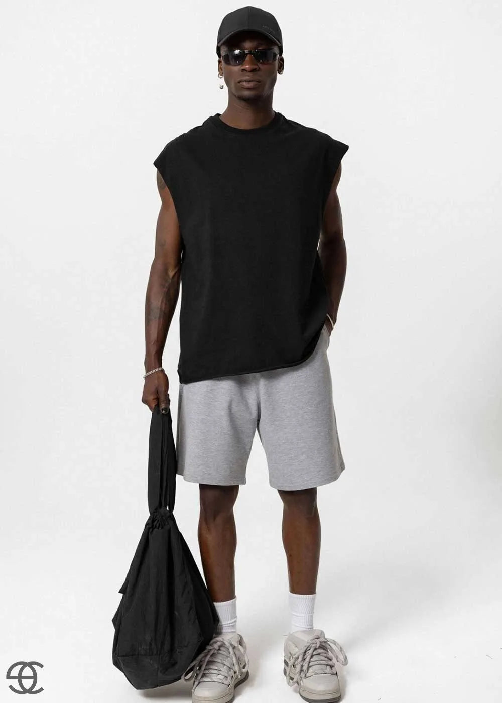 Basic Oversized Αμάνικο T-Shirt - Μαύρο – 5