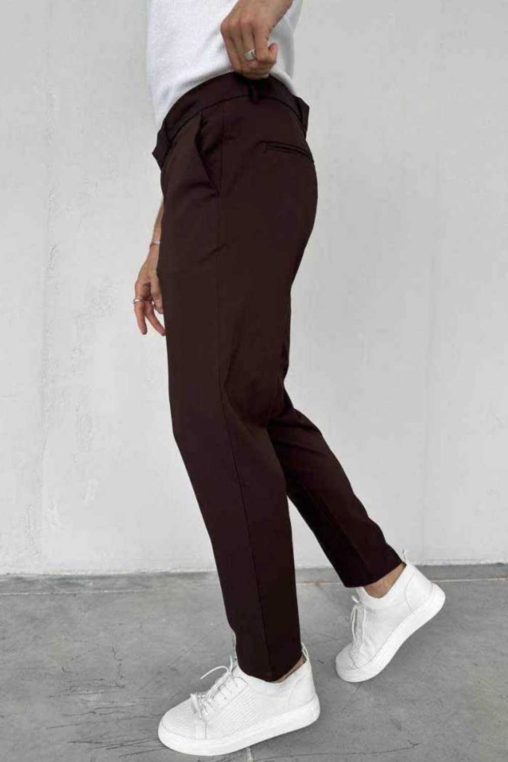 Slim Fit Chino Παντελόνι – Σοκολατί / Dark Brown