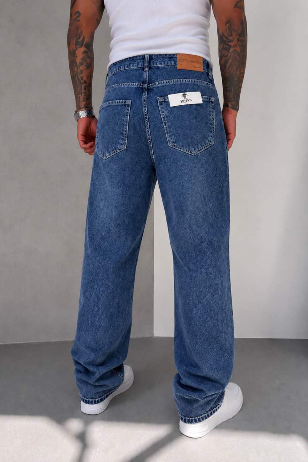Baggy Τζιν Παντελόνι Straight-Leg με All-Over Print Κεραυνούς