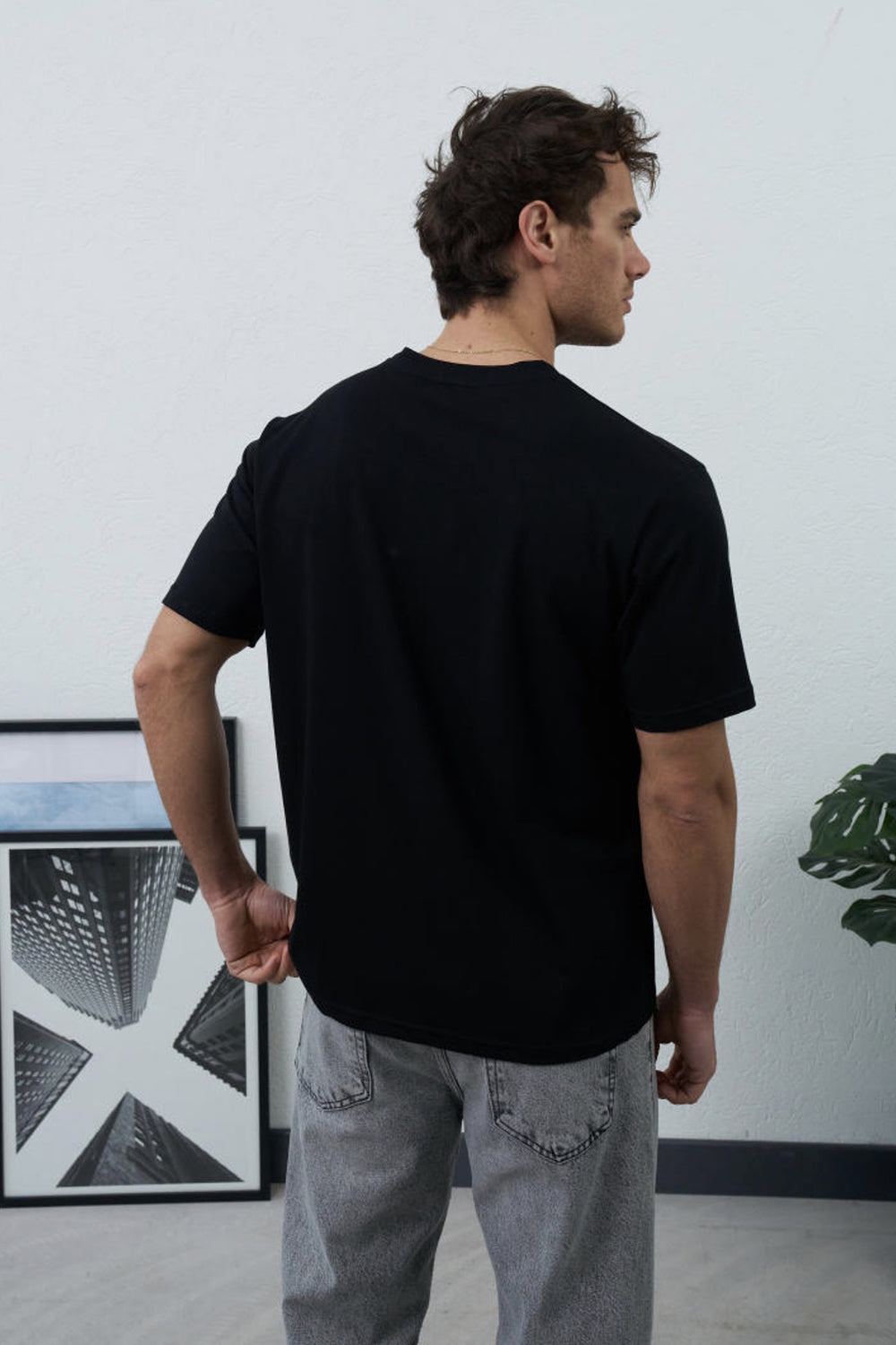 Βαμβακερό Μπλουζάκι Heavy Cotton Relaxed – Μαύρο