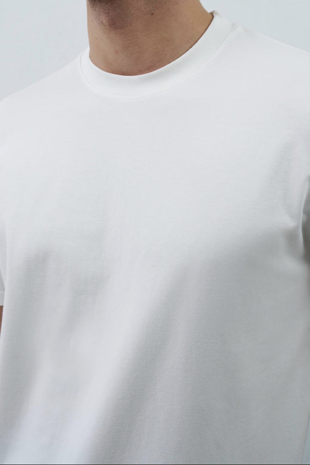 Βαμβακερό Μπλουζάκι Heavy Cotton Relaxed – Λευκό