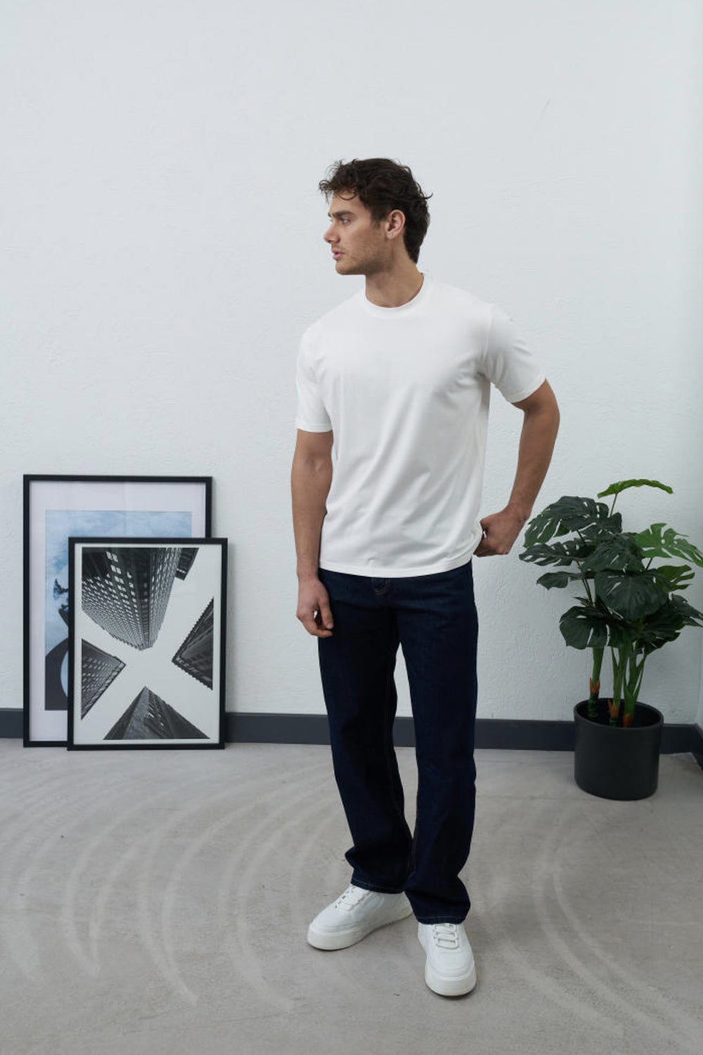 Βαμβακερό Μπλουζάκι Heavy Cotton Relaxed – Λευκό