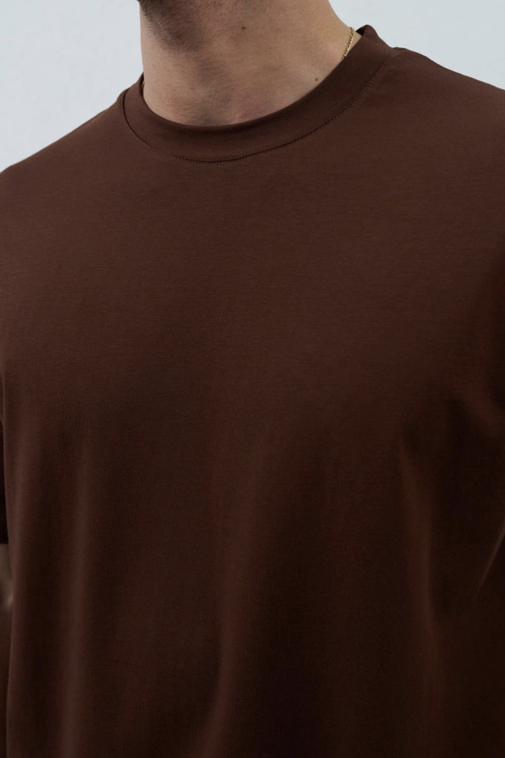 Βαμβακερό Μπλουζάκι Heavy Cotton Relaxed – Καφέ