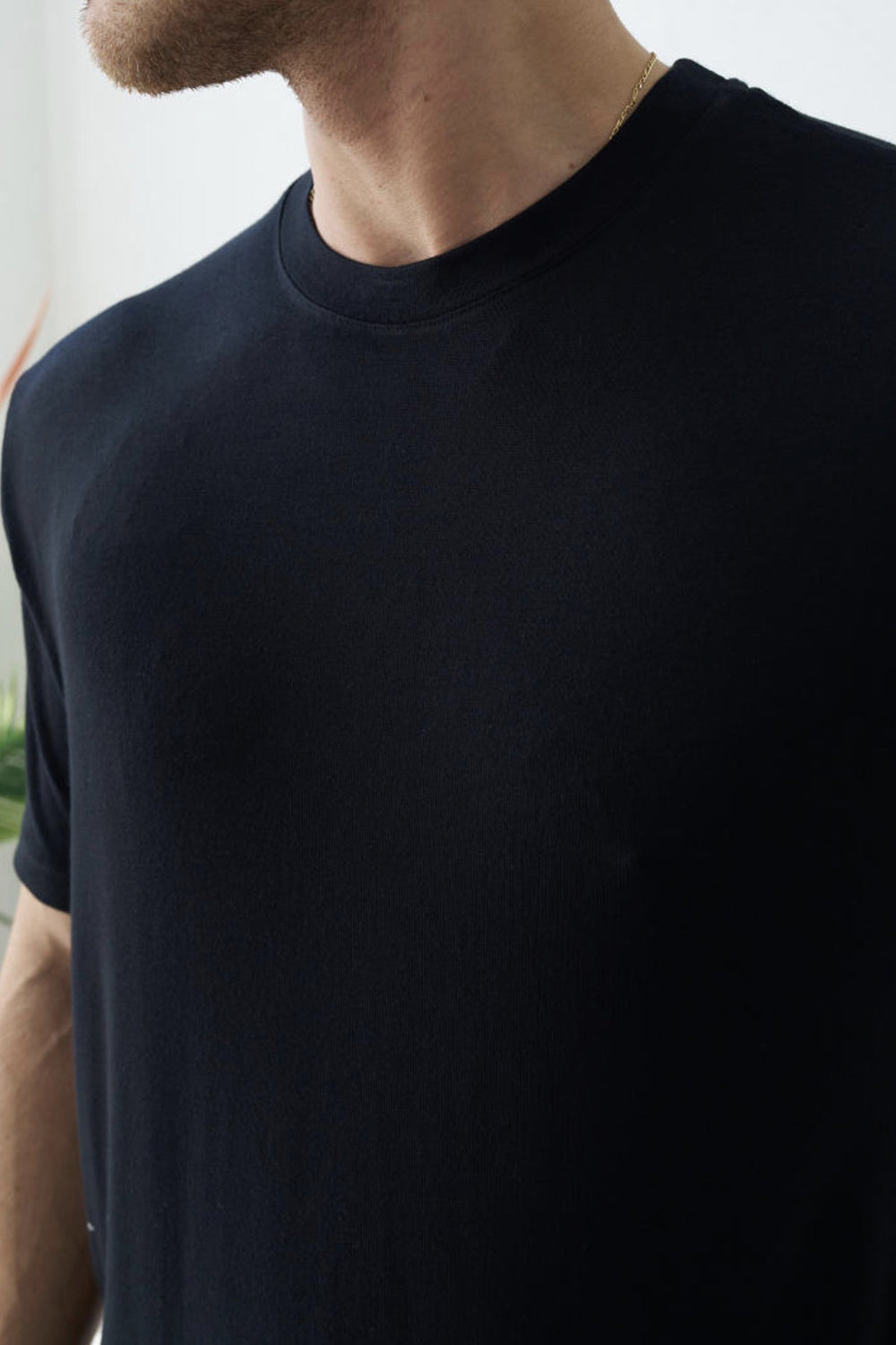 Βαμβακερό Μπλουζάκι T-Shirt με Λεπτομέρεια στην Πλάτη – Μαύρο