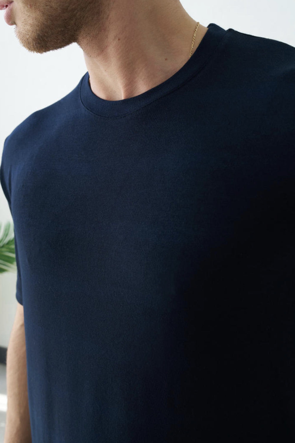 Βαμβακερό Μπλουζάκι T-Shirt με Λεπτομέρεια στην Πλάτη – Μπλε