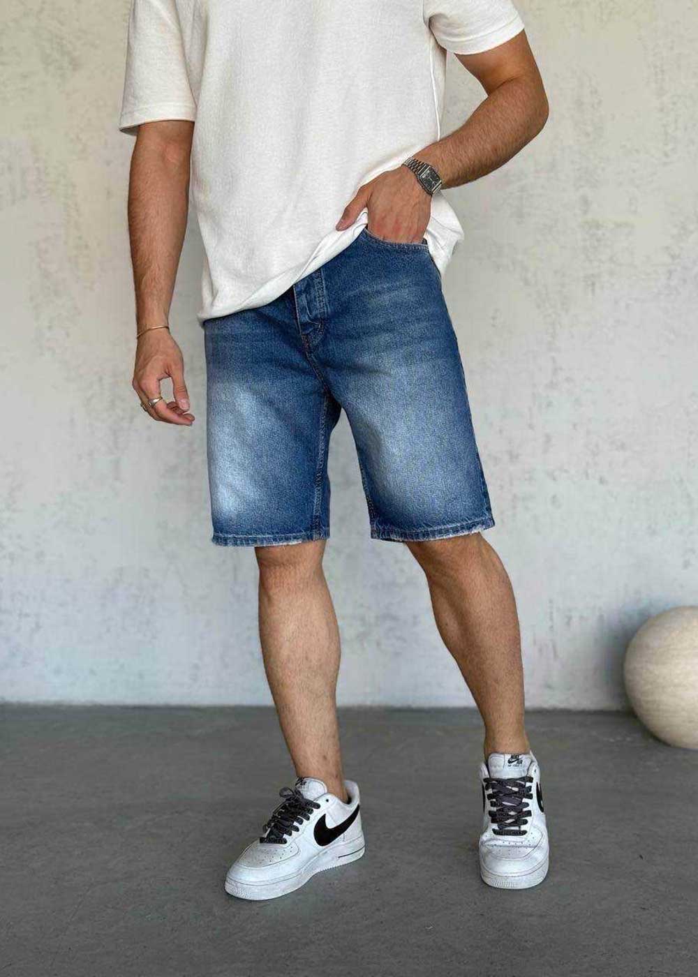 Denim Βερμούδα Relax - Ξεβαμμένο Μπλε