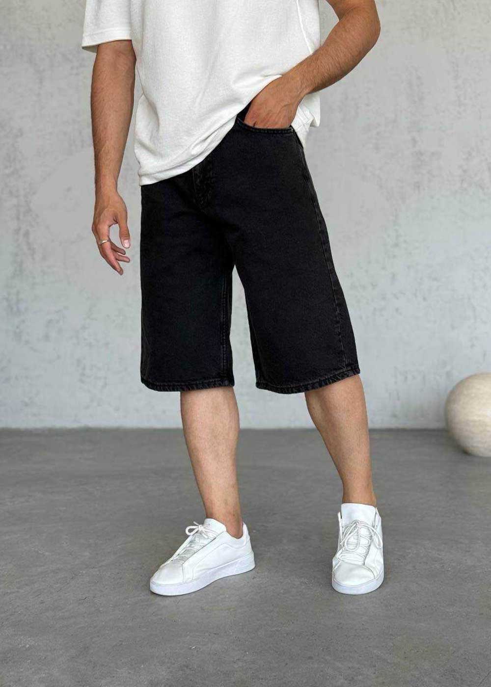 Baggy Βερμούδα Denim - Μαύρο – 3