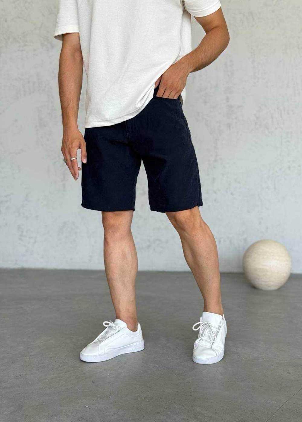 Βερμούδα Denim Soft-Touch Studio – Σκούρο Μπλε