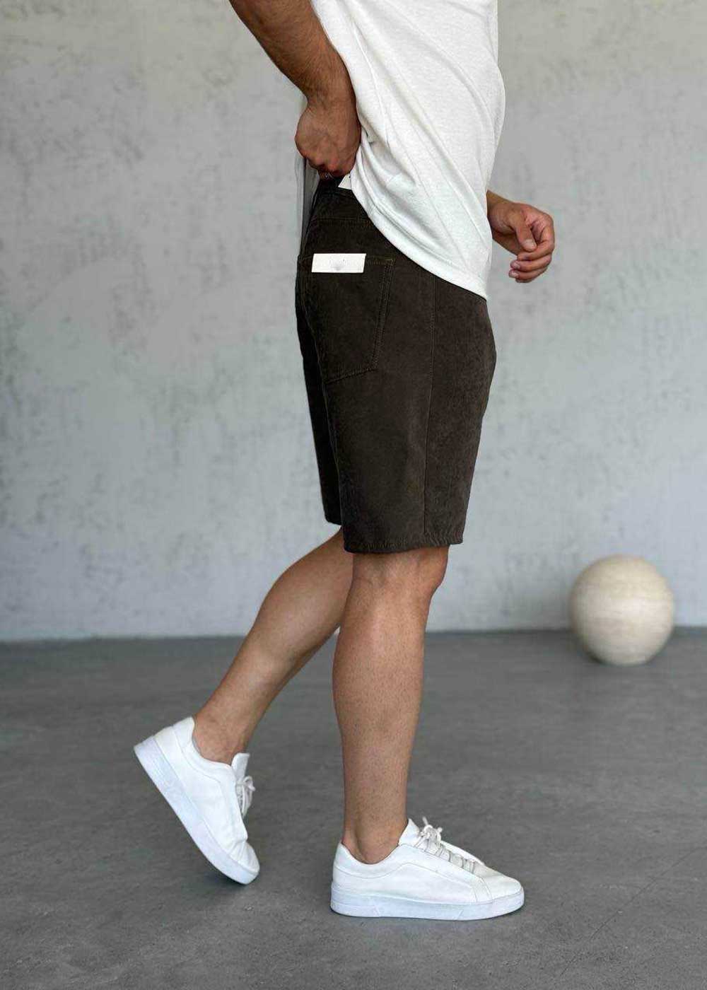 Βερμούδα Denim Soft-Touch Studio – Χακί – 2