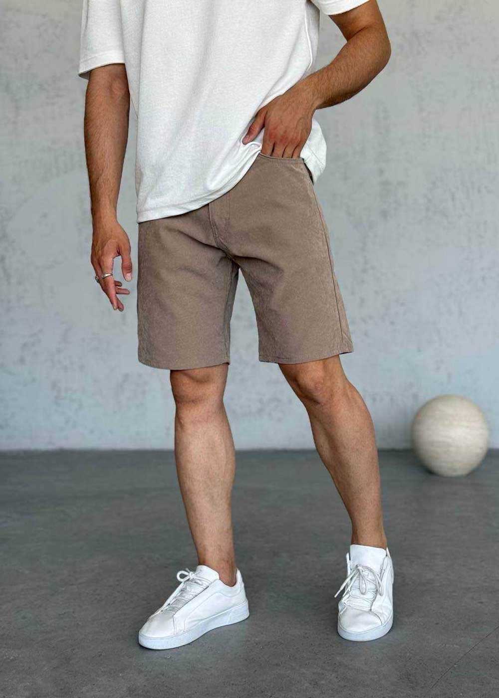 Βερμούδα Denim Soft-Touch Studio – Σκούρο Μπεζ