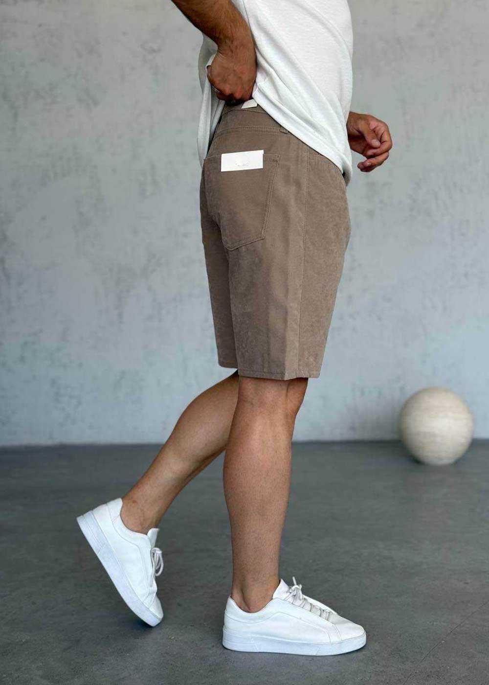 Βερμούδα Denim Soft-Touch Studio – Σκούρο Μπεζ – 2