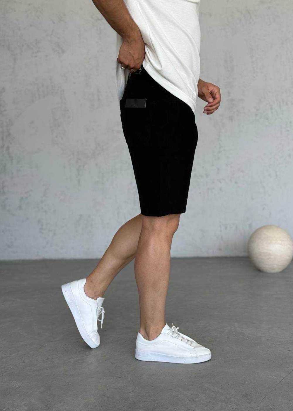 Βερμούδα Denim Soft-Touch Studio – Μαύρο – 2