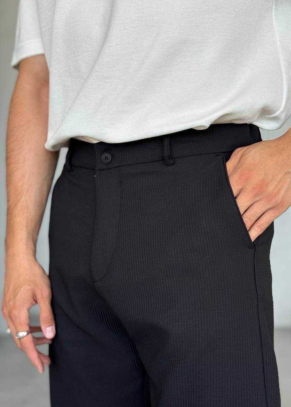 Βερμούδα Ριπ Tailored Pique-Cord Studio – Μαύρο – 3