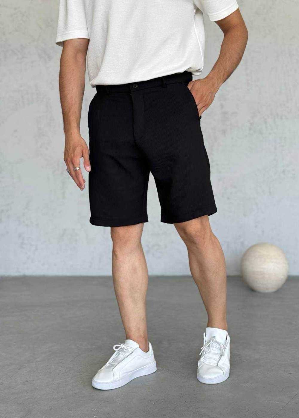 Βερμούδα Ριπ Tailored Pique-Cord Studio – Μαύρο
