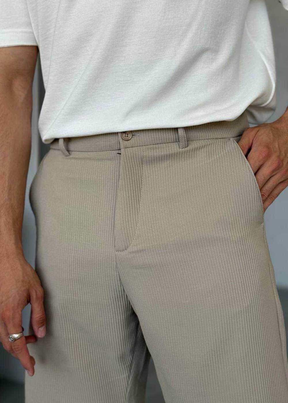 Βερμούδα Ριπ Tailored Pique-Cord Studio – Μπεζ – 3