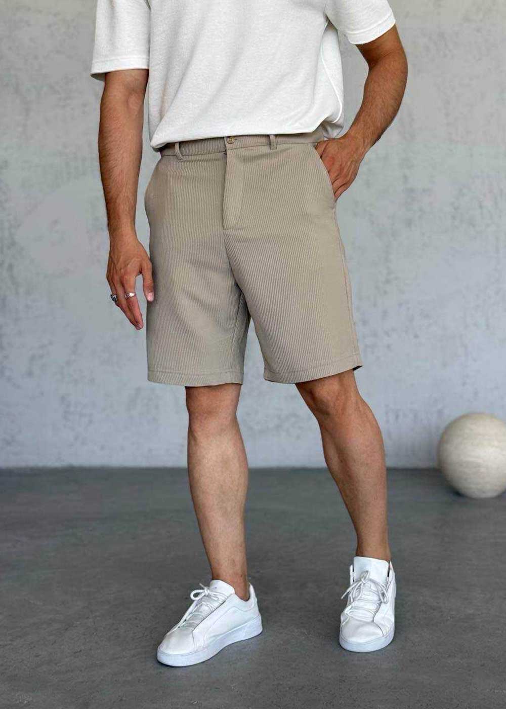 Βερμούδα Ριπ Tailored Pique-Cord Studio – Μπεζ – 4