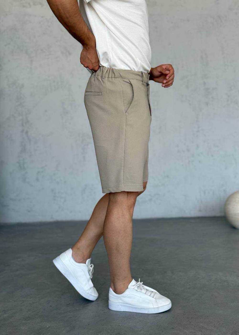 Βερμούδα Ριπ Tailored Pique-Cord Studio – Μπεζ – 2