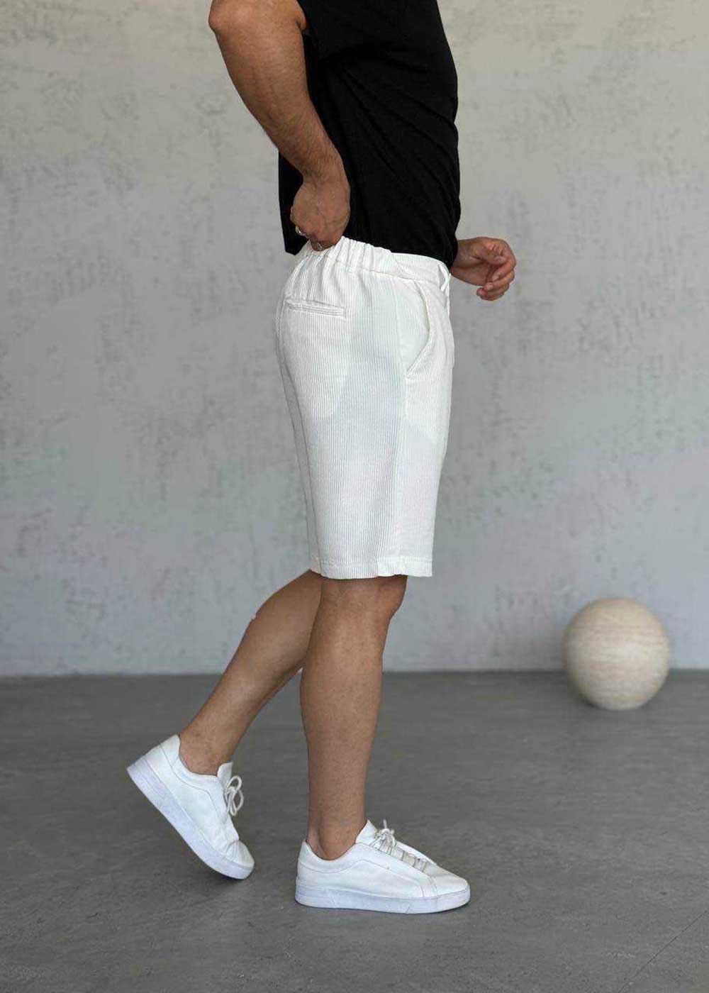 Βερμούδα Ριπ Tailored Pique-Cord Studio – Λευκό – 2