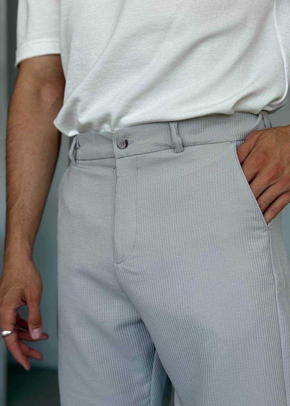 Βερμούδα Ριπ Tailored Pique-Cord Studio – Γκρι – 3