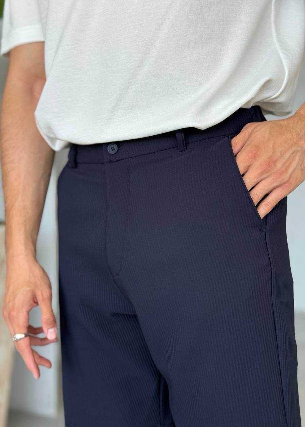 Βερμούδα Ριπ Tailored Pique-Cord Studio – Σκούρο Μπλε – 2