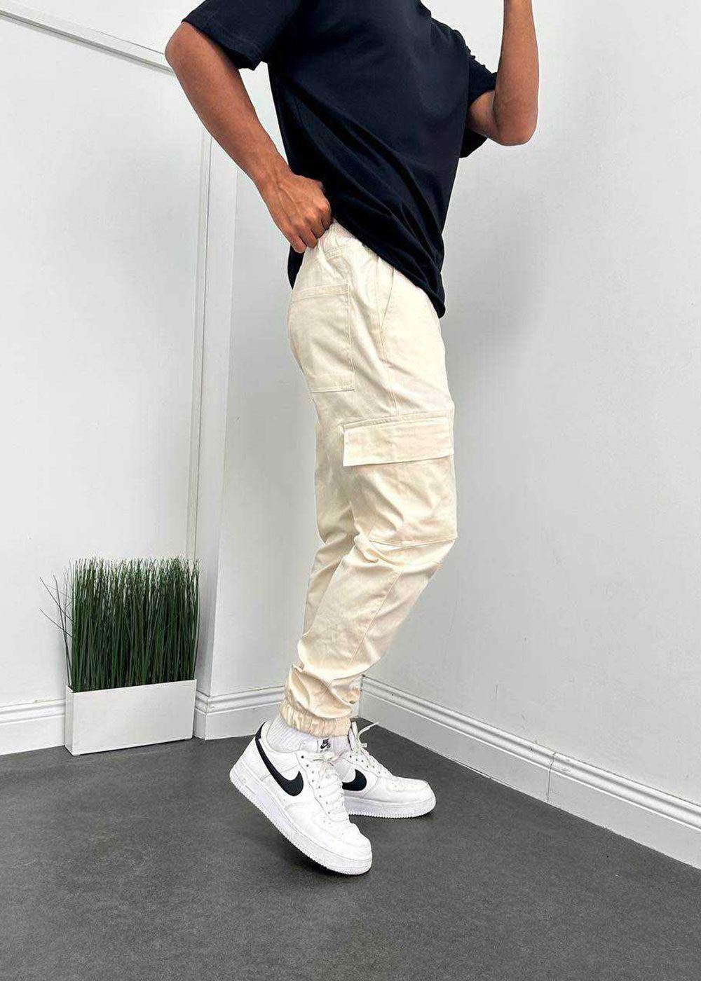 Παντελόνι Cargo Jogger Urban Utility – Εκρού – 2