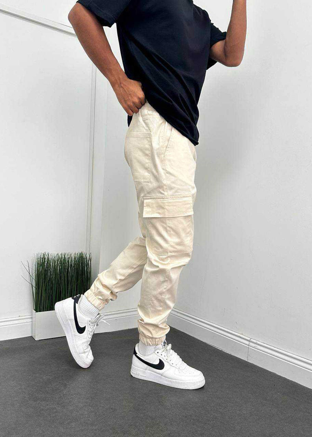 Παντελόνι Cargo Jogger Urban Utility – Εκρού – 3
