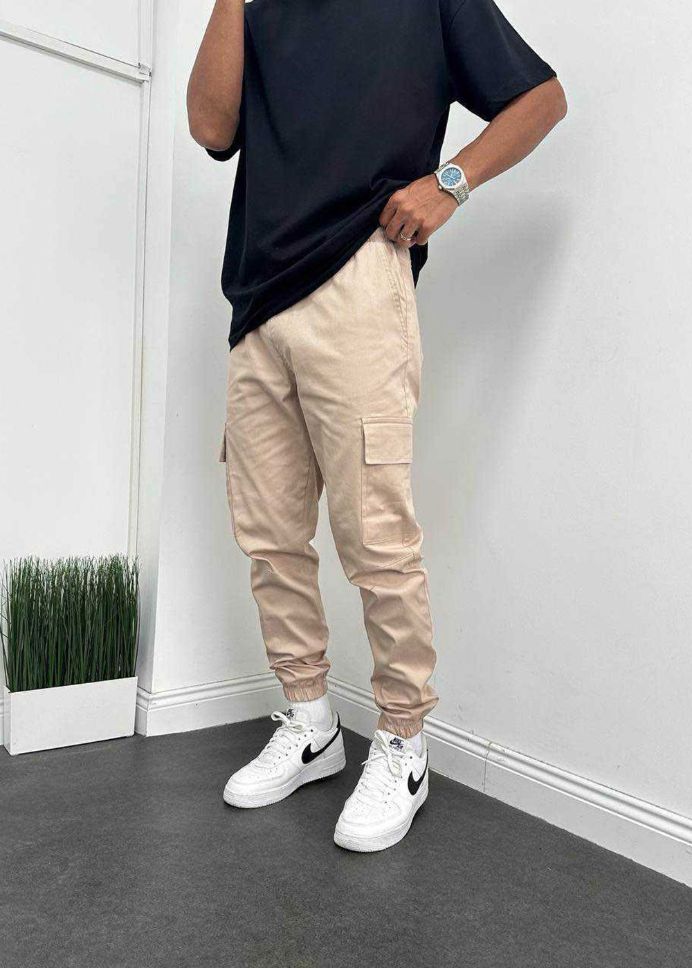 Παντελόνι Cargo Jogger Urban Utility – Μπεζ – 3