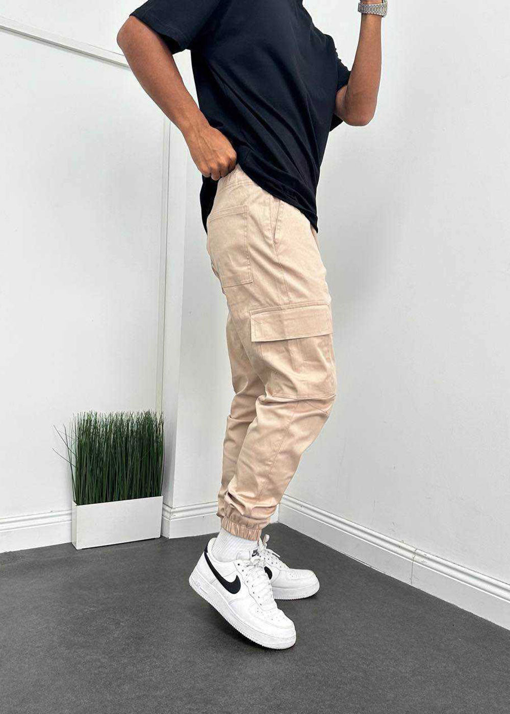 Παντελόνι Cargo Jogger Urban Utility – Μπεζ – 2