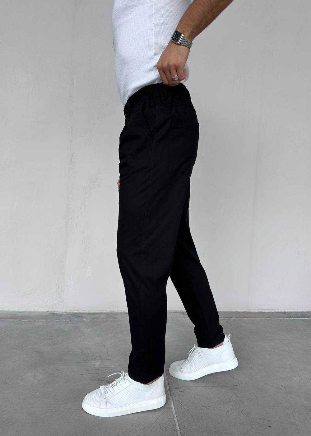 Παντελόνι Chino Regular -Pleated Studio – Μαύρο – 2