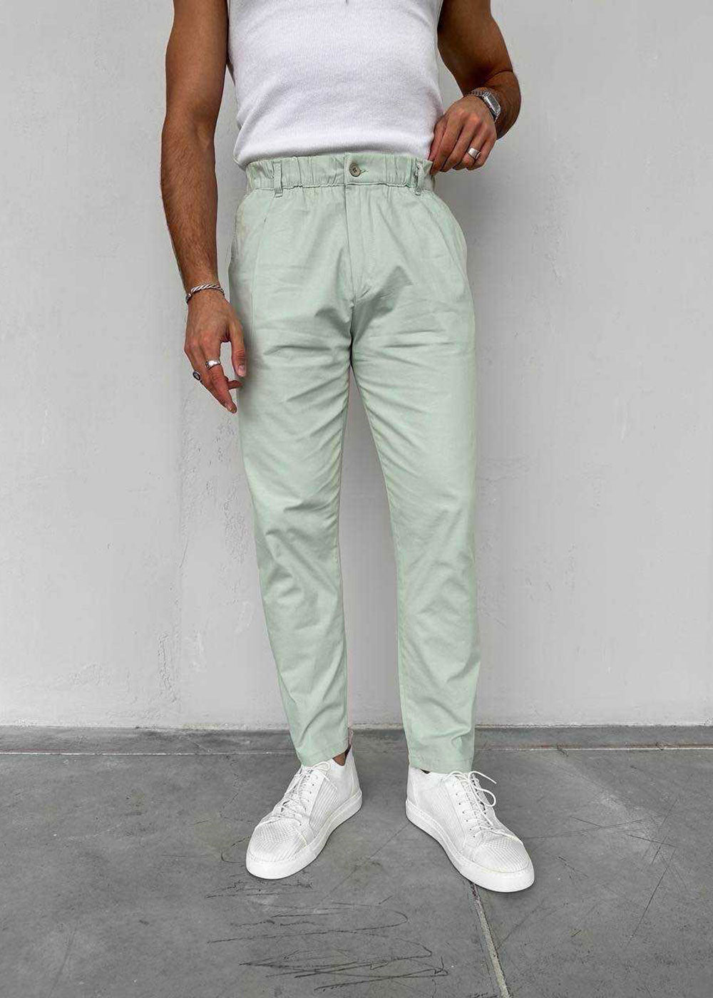 Παντελόνι Chino Regular -Pleated Studio – Μιντ – 4