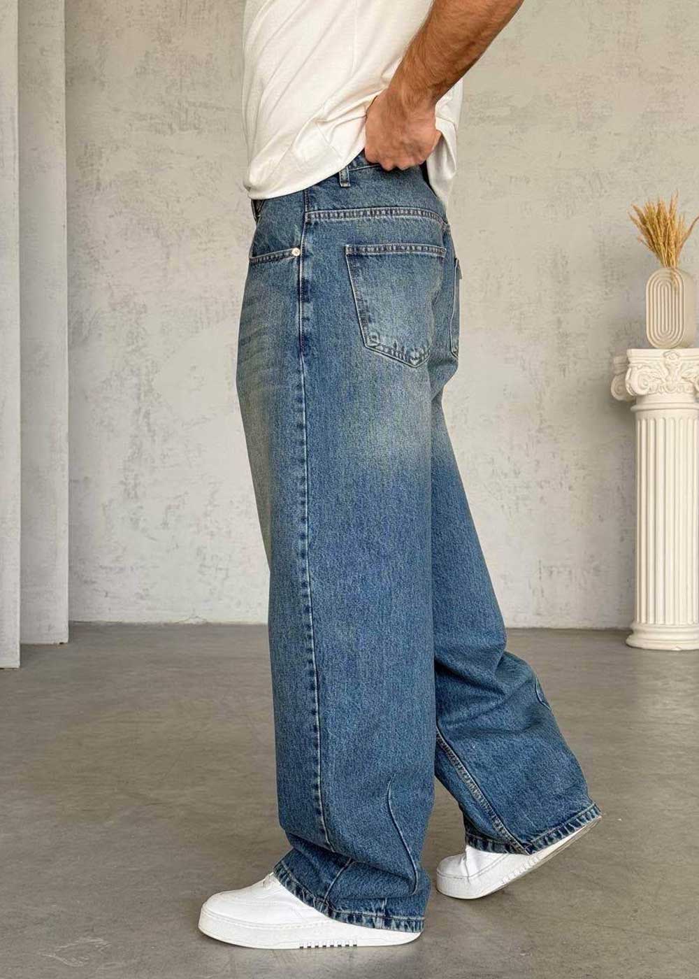 Παντελόνι Denim Baggy Skater Retro Vibe – Μπλε – 2