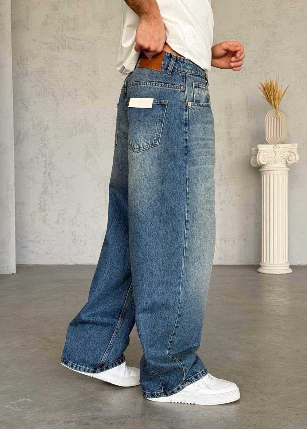 Παντελόνι Denim Baggy Skater Retro Vibe – Μπλε – 3
