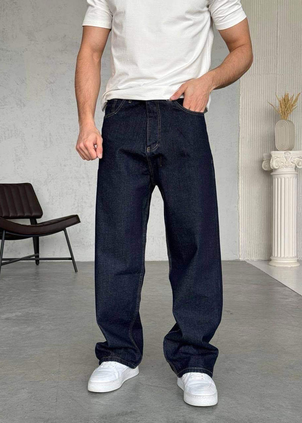 Παντελόνι Denim Baggy Skater Studio – Σκούρο Μπλε