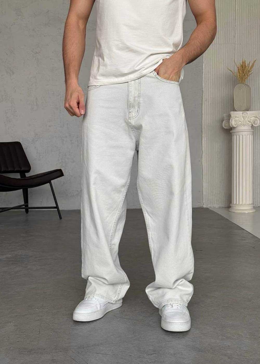 Τζιν Παντελόνι Baggy Skater Bleached Studio – Ice Grey