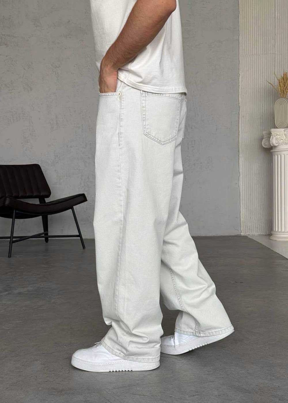 Τζιν Παντελόνι Baggy Skater Bleached Studio – Ice Grey – 2