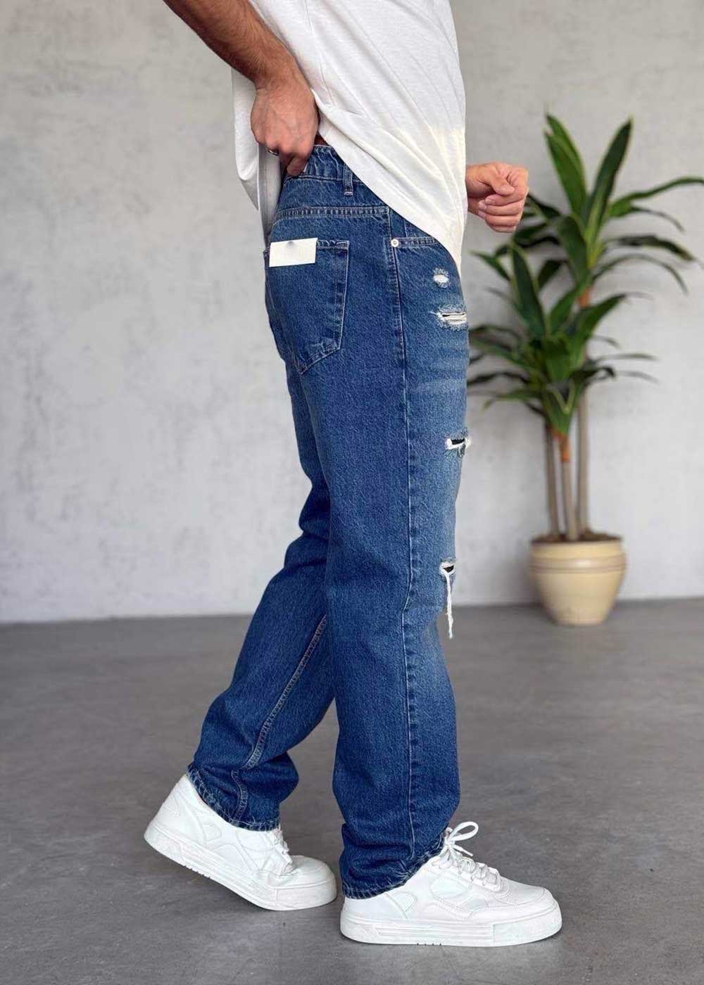 Παντελόνι Denim Distressed Urban Edge – Μπλε
