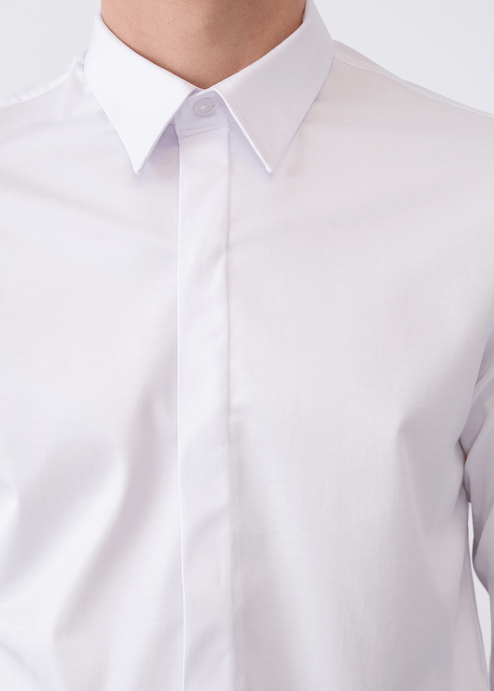 Πουκάμισο Formal Slim Hidden-Placket – Λευκό – 3