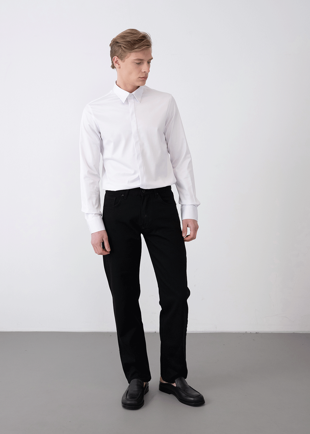 Πουκάμισο Formal Slim Hidden-Placket – Λευκό – 5