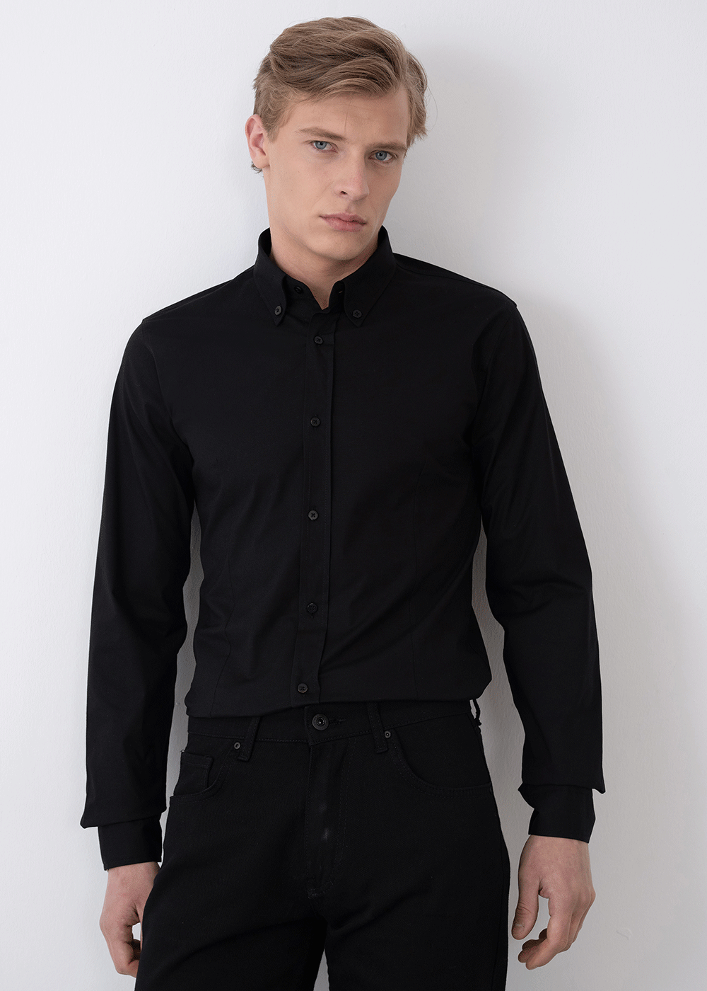 Πουκάμισο  Slim fit   – Μαύρο
