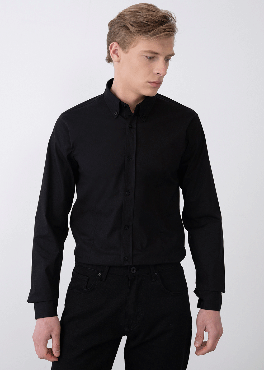 Πουκάμισο  Slim fit   – Μαύρο – 5