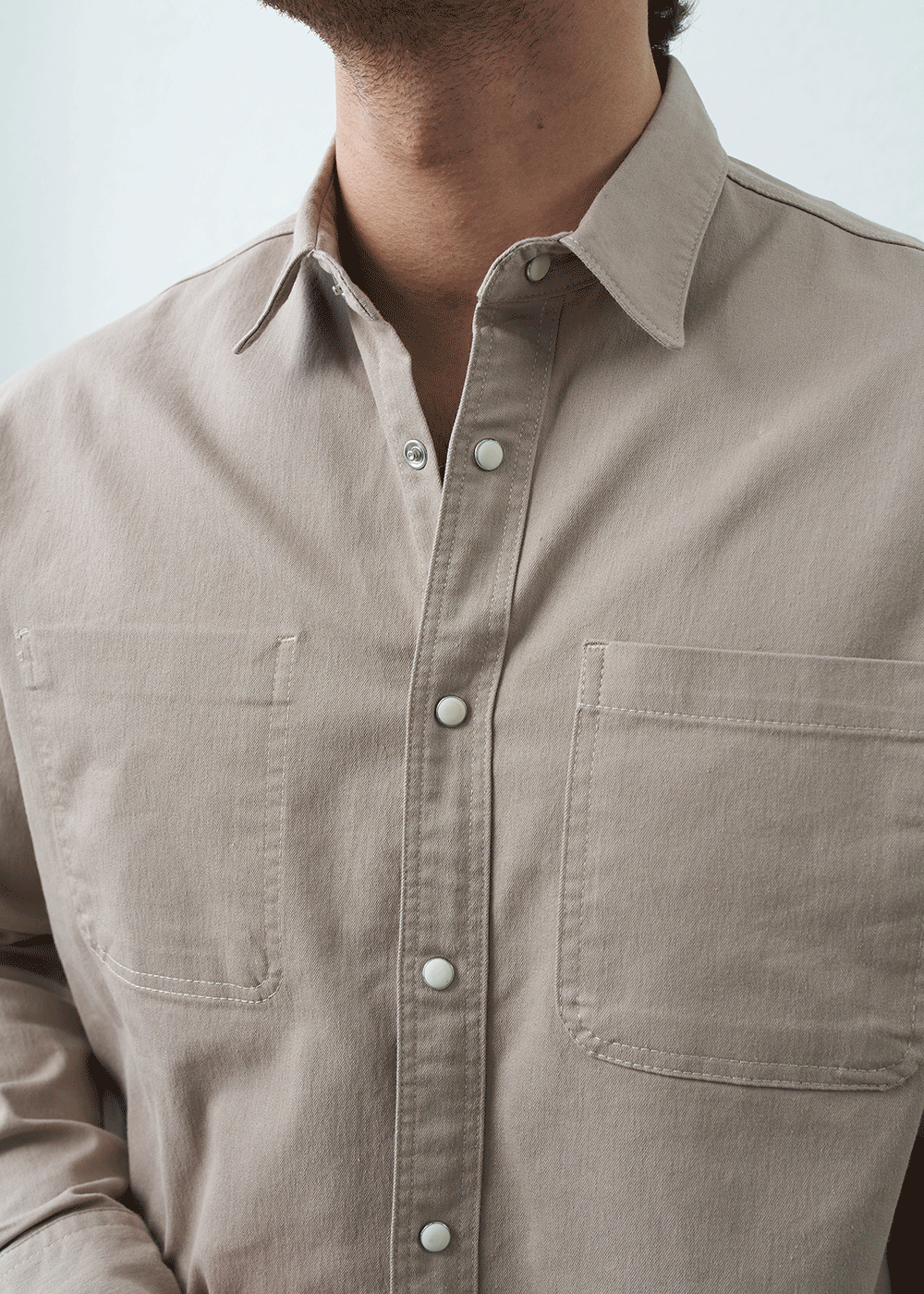 Πουκάμισο Heavy Cotton Studio Shirt   – Μπεζ – 2