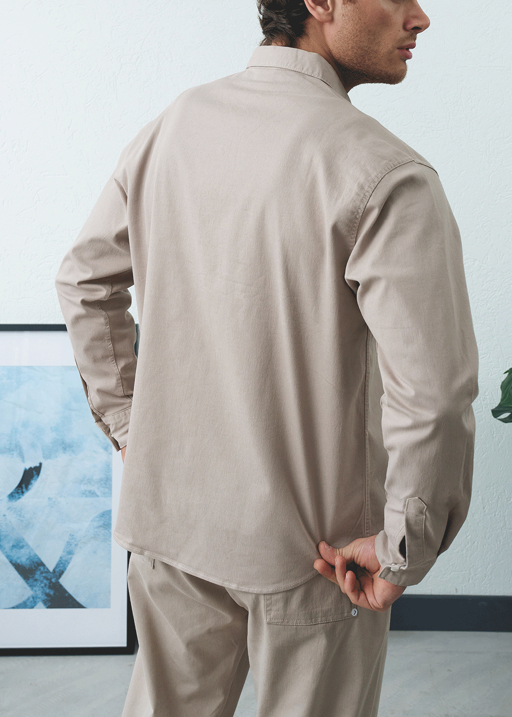 Πουκάμισο Heavy Cotton Studio Shirt   – Μπεζ – 4