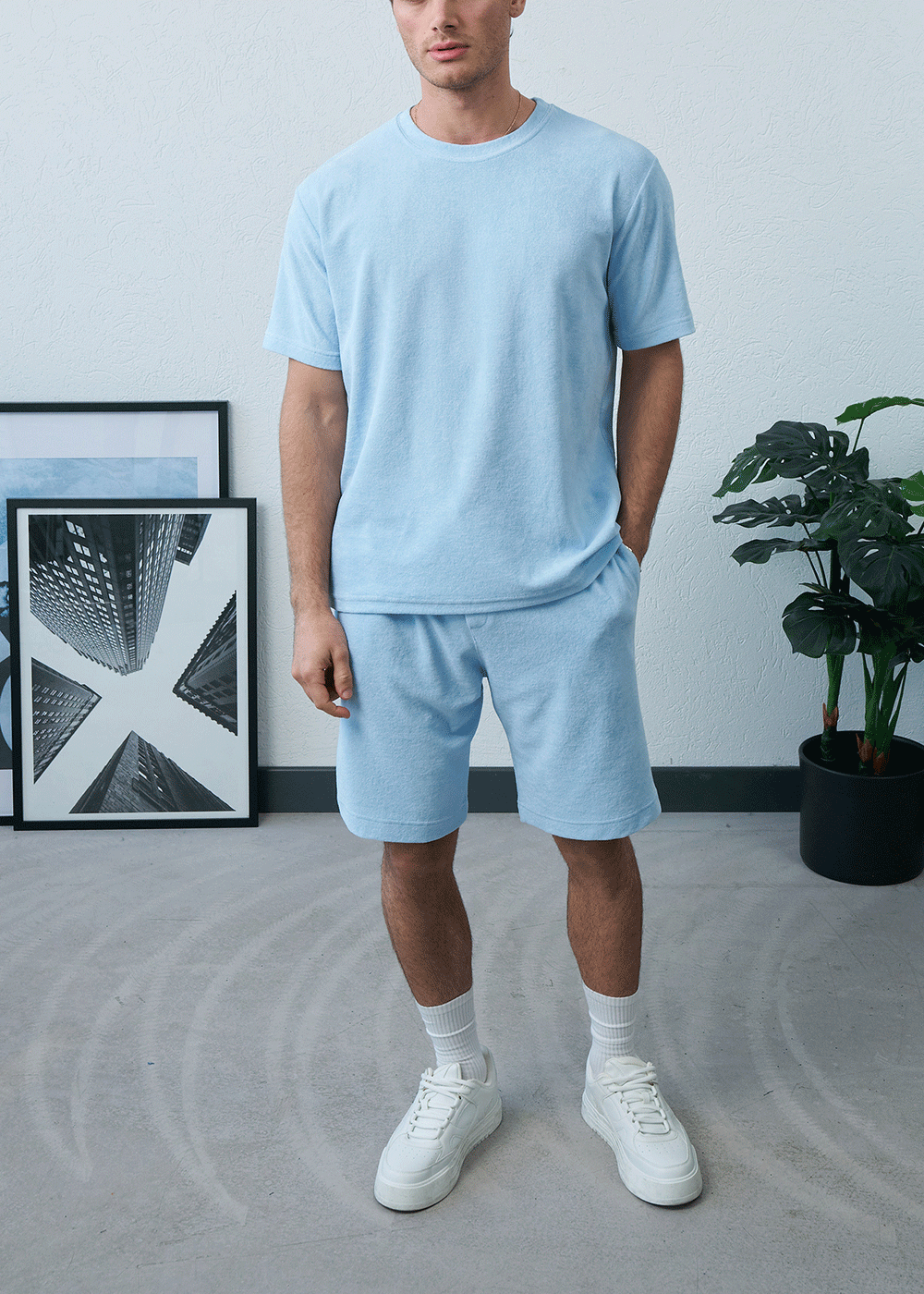 Πετσετέ Σετ Co-ord Terry Studio – Γαλάζιο – 8