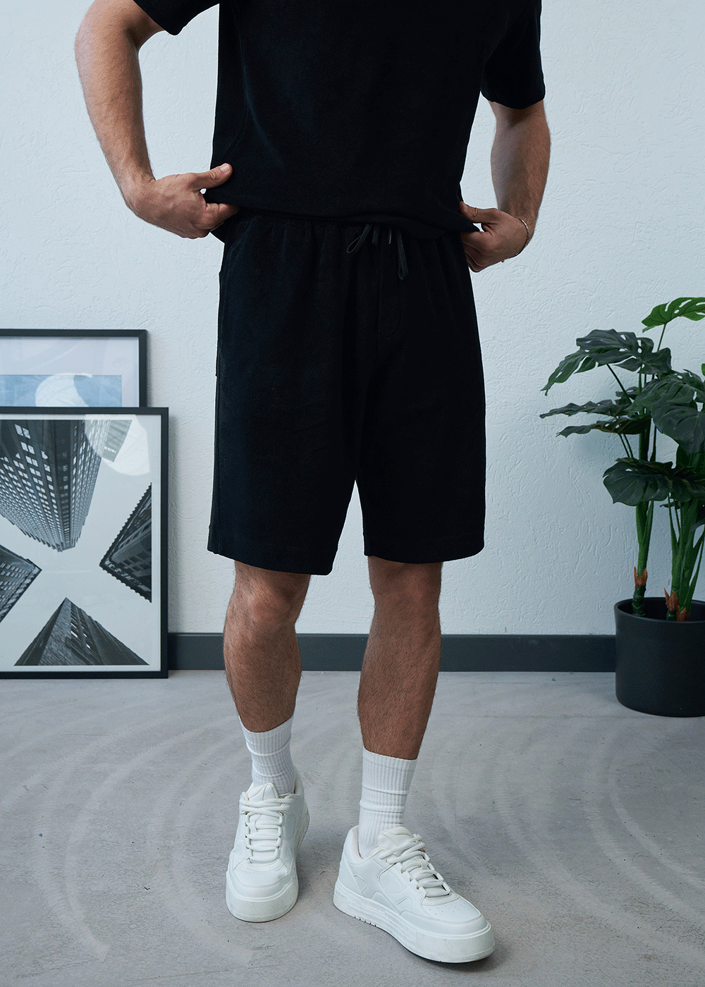 Πετσετέ Σετ Co-ord Terry Studio – Μαύρο – 3