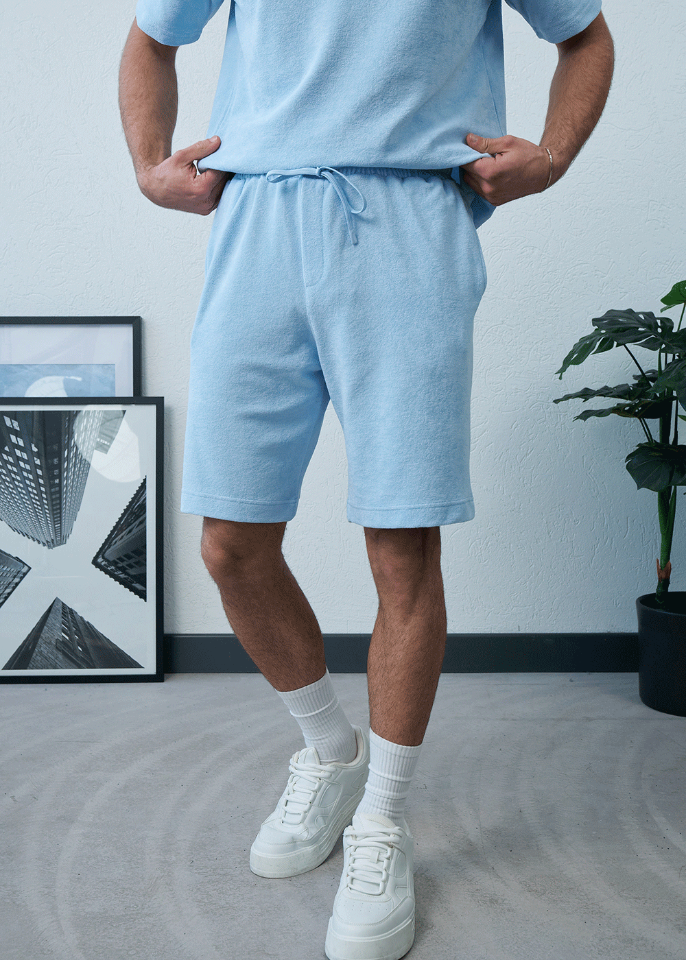 Πετσετέ Σετ Co-ord Terry Studio – Γαλάζιο – 3