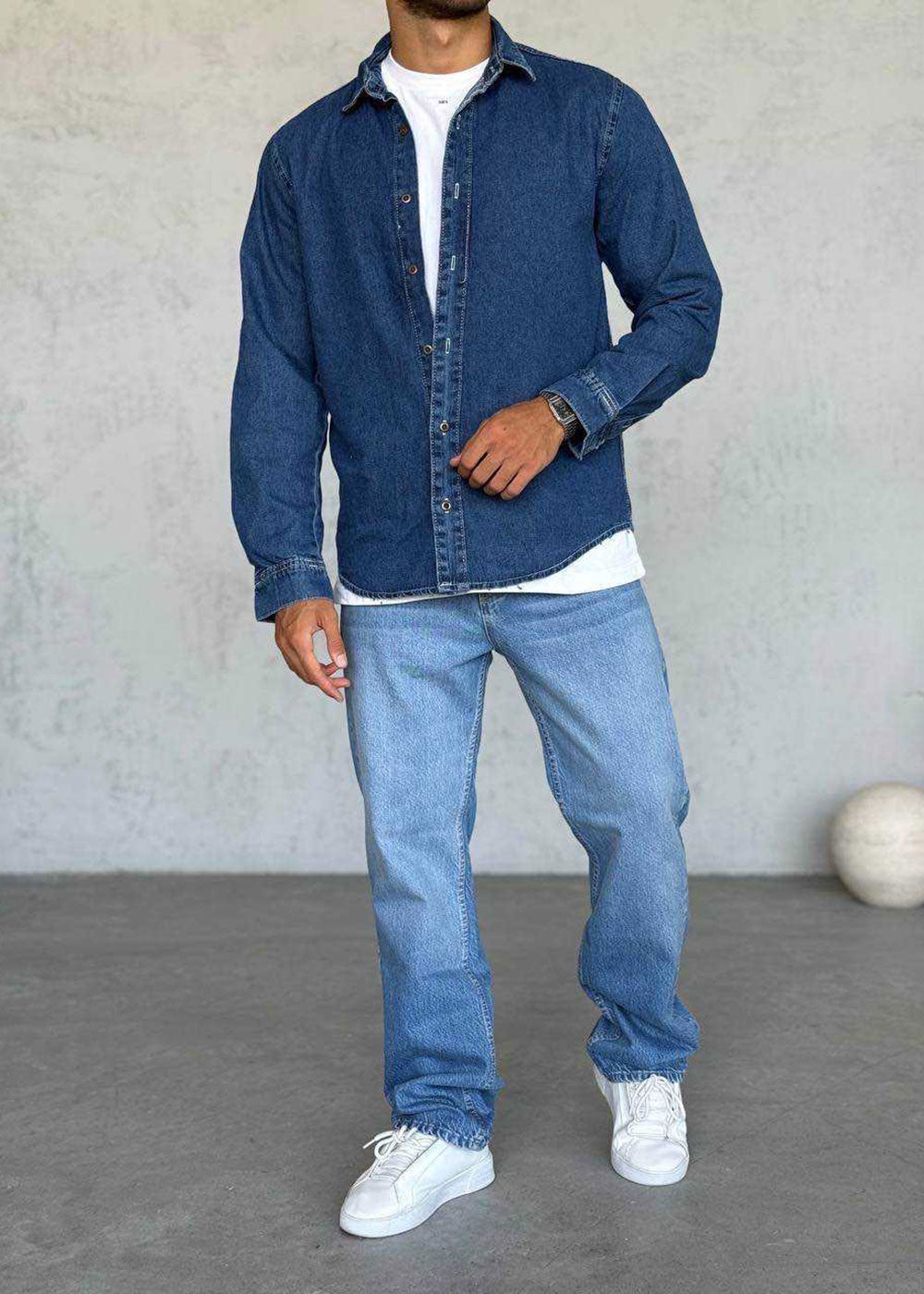 Πουκάμισο Denim Regular Studio-Μπλε – 2